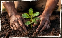 Planting a seedling